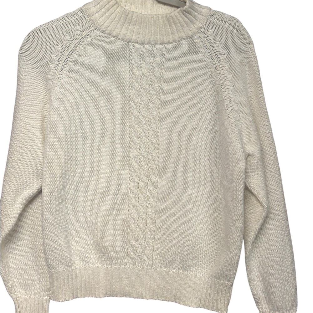 Hasting & Smith Women's Cream Cable Knit Sweater Size Small
